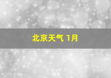 北京天气 1月